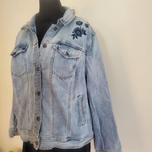 Ava &  Viv Embroidered denim jacket